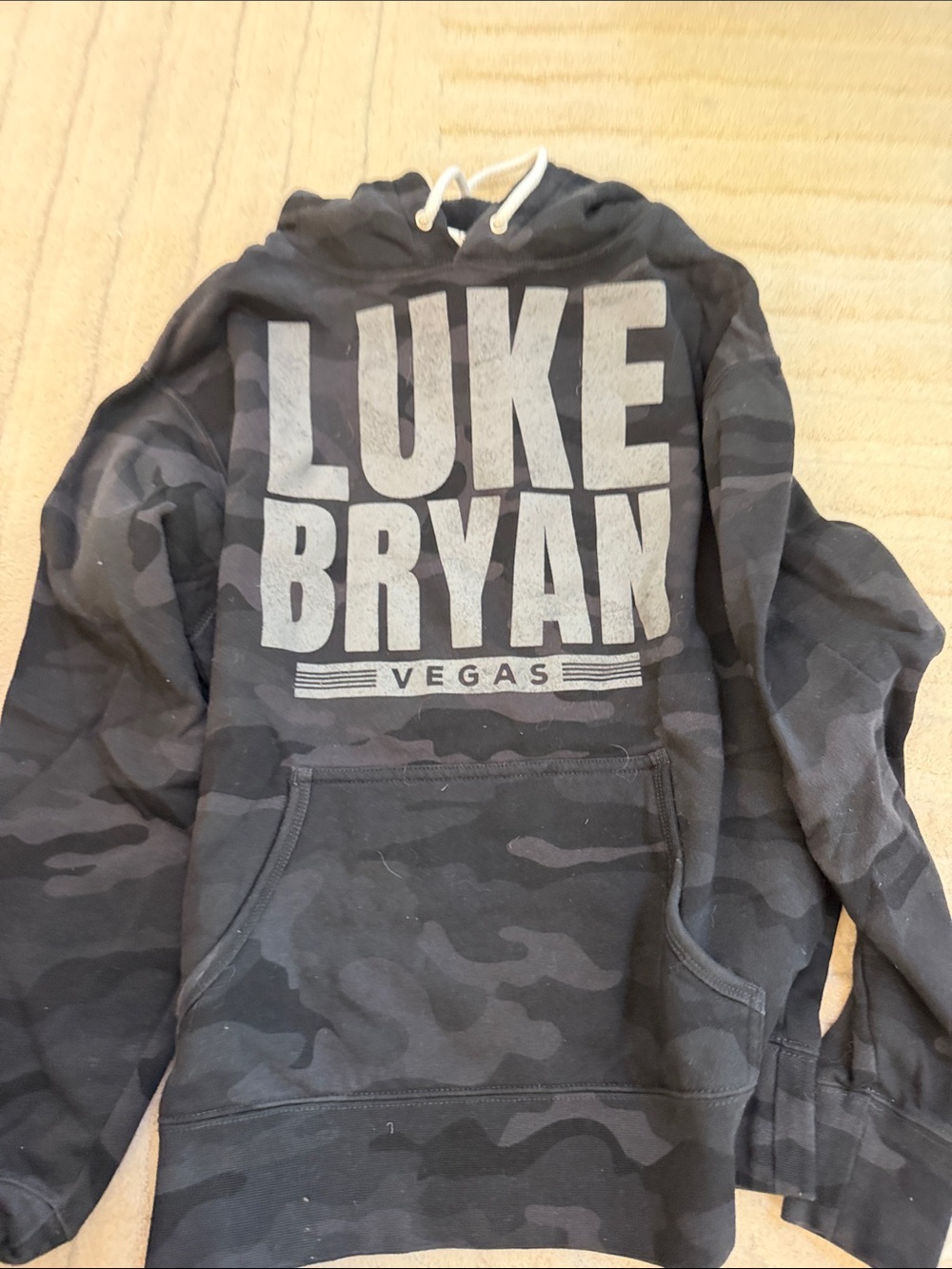 Luke Bryan Vegas Black Camo Pullover Hoodie